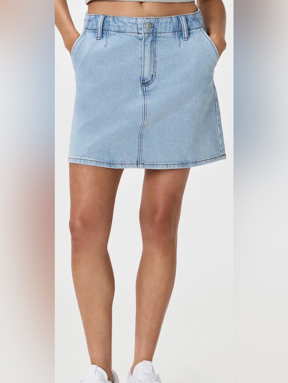 Quince Denim mini skirt